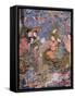 King Solomon and the Queen of Sheba, after an Original Miniature-null-Framed Stretched Canvas