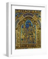 King Solomon and the Queen of Sheba, Verdun Altar, Begun 1181, Enamel-Nicholas of Verdun-Framed Giclee Print