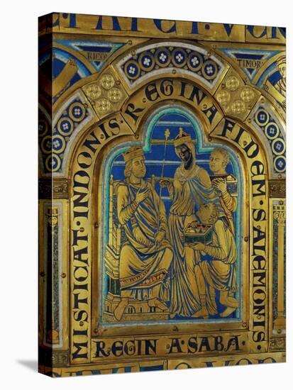 King Solomon and the Queen of Sheba, Verdun Altar, Begun 1181, Enamel-Nicholas of Verdun-Stretched Canvas
