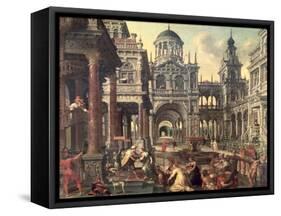 King Solomon and the Queen of Sheba-Jacob De Vries-Framed Stretched Canvas