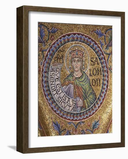 King Solomon (Detail of Interior Mosaics in the St. Mark's Basilic), 13th Century-null-Framed Giclee Print