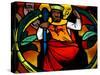 King Solomon in Stained Glass Window of Saint-Joseph Des Fins Church, Annecy, Haute Savoie, France-Godong-Stretched Canvas