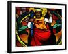 King Solomon in Stained Glass Window of Saint-Joseph Des Fins Church, Annecy, Haute Savoie, France-Godong-Framed Photographic Print
