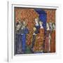 King Solomon Receiving the Queen of Sheba, 1400-1415-null-Framed Giclee Print