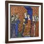 King Solomon Receiving the Queen of Sheba, 1400-1415-null-Framed Giclee Print