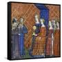 King Solomon Receiving the Queen of Sheba, 1400-1415-null-Framed Stretched Canvas