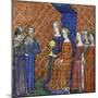 King Solomon Receiving the Queen of Sheba, 1400-1415-null-Mounted Giclee Print
