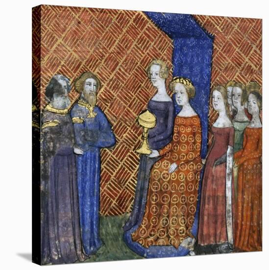 King Solomon Receiving the Queen of Sheba, 1400-1415-null-Stretched Canvas