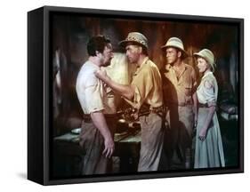 KING SOLOMON'S MINES, 1950 directed by COMPTON BENNETT Stewart Granger / Richard Carlson / Deborah -null-Framed Stretched Canvas