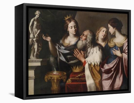 King Solomon's Wives Lead Him into Idolatry-Giovanni Venanzi di Pesaro-Framed Stretched Canvas
