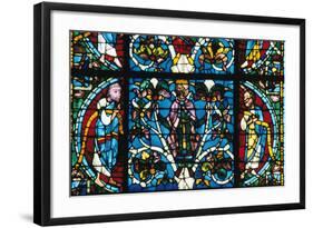 King Solomon, Stained Glass, Chartres Cathedral, France, 1145-1155-null-Framed Photographic Print