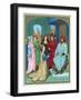 King Solomon Welcoming the Queen of Sheba-Hans Memling-Framed Giclee Print