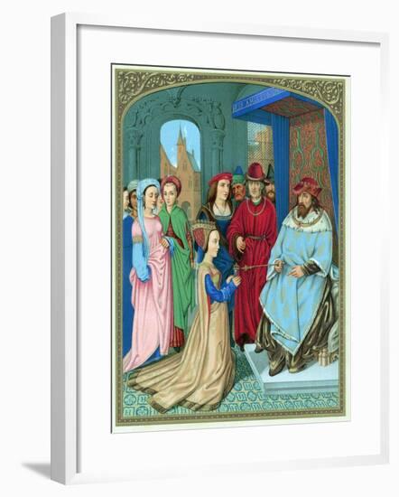 King Solomon Welcoming the Queen of Sheba-Hans Memling-Framed Giclee Print