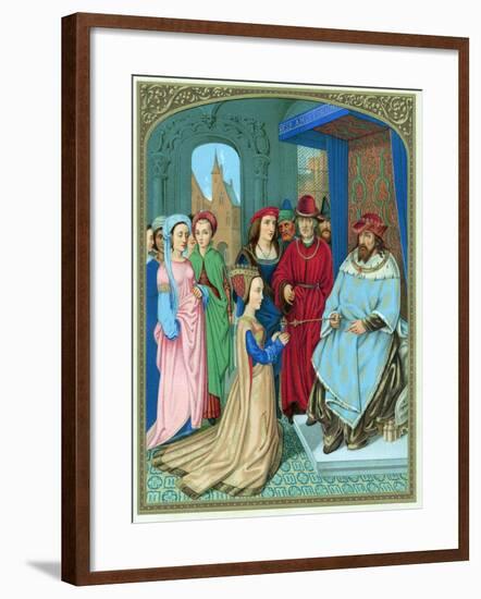 King Solomon Welcoming the Queen of Sheba-Hans Memling-Framed Giclee Print