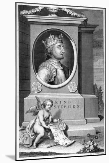 King Stephen (1096-115), 18th Century-George Vertue-Mounted Giclee Print