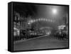 King Street, Charleston, South Carolina at Night-null-Framed Stretched Canvas