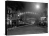 King Street, Charleston, South Carolina at Night-null-Stretched Canvas