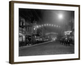 King Street, Charleston, South Carolina at Night-null-Framed Photographic Print