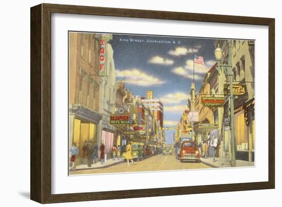 King Street, Charleston, South Carolina-null-Framed Art Print