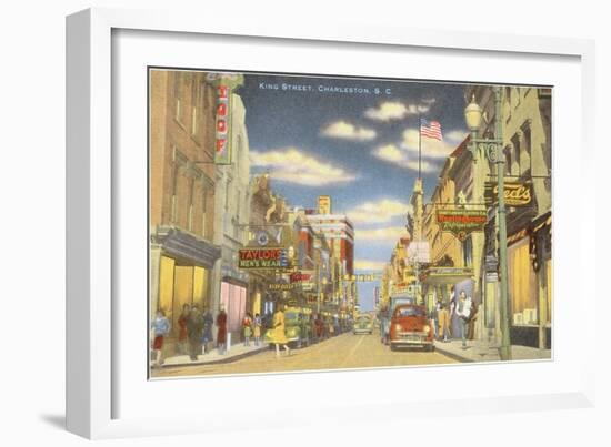 King Street, Charleston, South Carolina-null-Framed Art Print