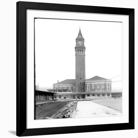 King Street Depot, Seattle, WA, Oct. 22, 1906-Asahel Curtis-Framed Giclee Print