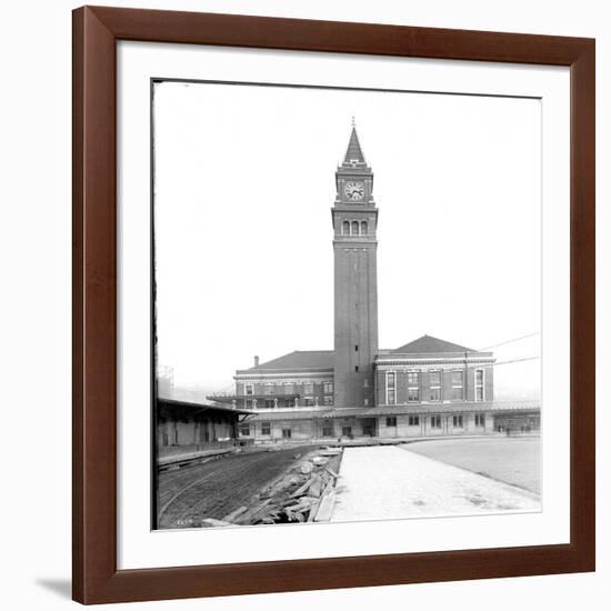 King Street Depot, Seattle, WA, Oct. 22, 1906-Asahel Curtis-Framed Giclee Print