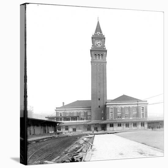 King Street Depot, Seattle, WA, Oct. 22, 1906-Asahel Curtis-Stretched Canvas