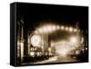 King Street Lights at Night, Charleston, S.C.-null-Framed Stretched Canvas
