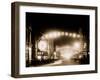 King Street Lights at Night, Charleston, S.C.-null-Framed Photo