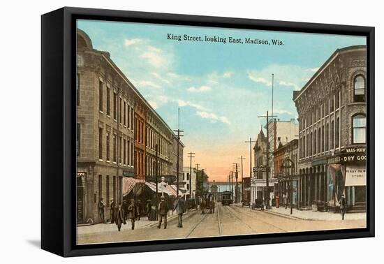 King Street, Madison, Wisconsin-null-Framed Stretched Canvas