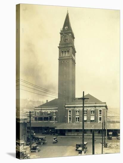 King Street Station, Seattle, 1924-Asahel Curtis-Stretched Canvas