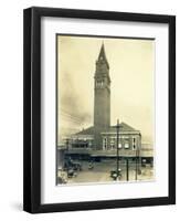 King Street Station, Seattle, 1924-Asahel Curtis-Framed Premium Giclee Print