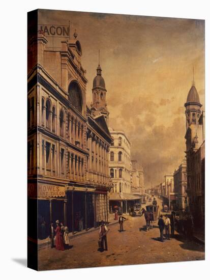 King Street, Sydney, 1889-Jacques Carabain-Stretched Canvas