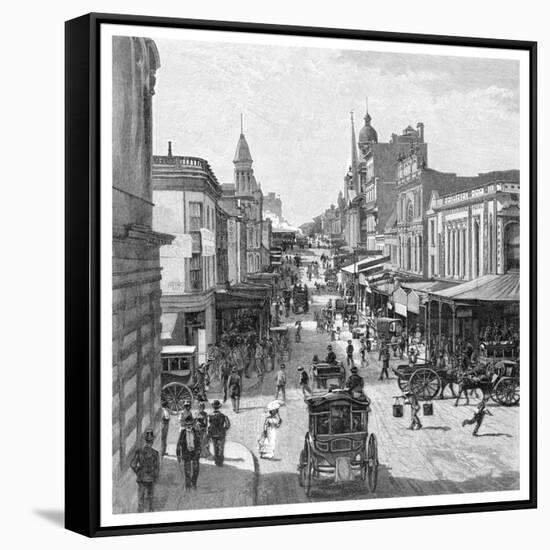 King Street, Sydney, New South Wales, Australia, 1886-JR Ashton-Framed Stretched Canvas