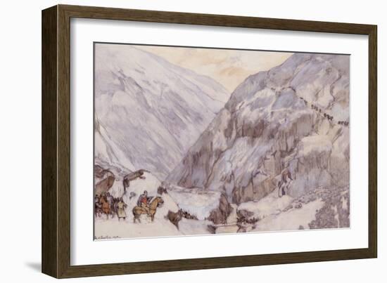 King Sverre at VArstien Drivdalen, 1903-Nikolai Astrup-Framed Giclee Print