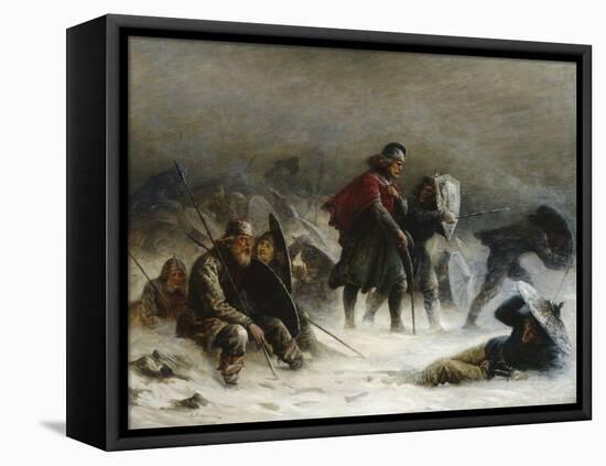 King Sverre in a Blizzard in the Voss Mountains, 1870-Peder Balke-Framed Stretched Canvas