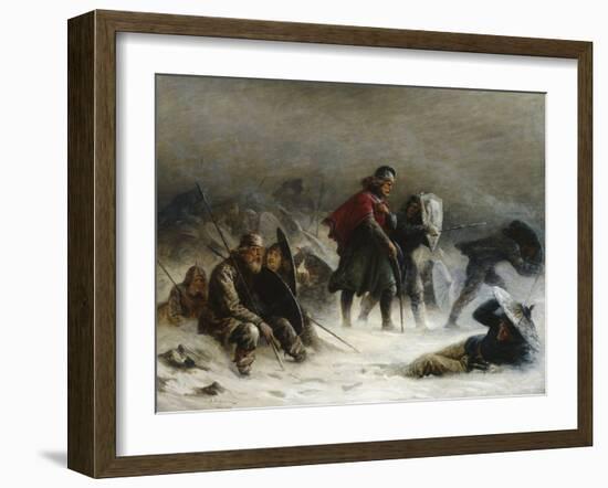 King Sverre in a Blizzard in the Voss Mountains, 1870-Peder Balke-Framed Giclee Print