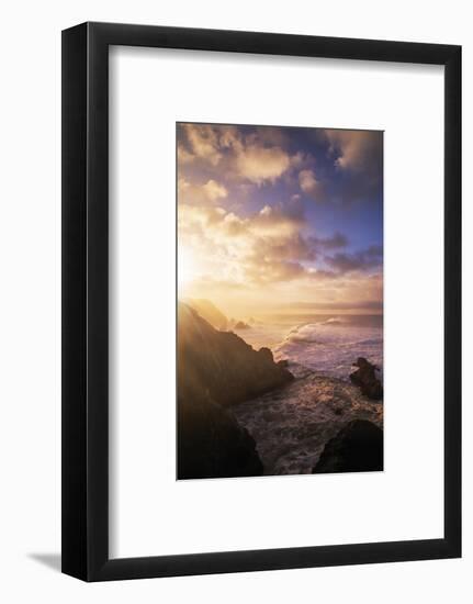 King Tide Sunset Storm - Bodega Head California Coast-Vincent James-Framed Photographic Print