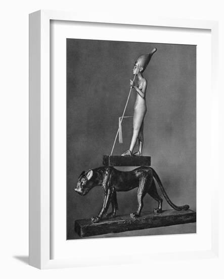 King Tutankhamen (C1341 Bc-C1323 B) on a Black Leopard, 1936-null-Framed Giclee Print