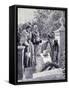 King Umberto I and Queen Margherita Visiting the Tomb of Garibaldi in Caprera April 23-null-Framed Stretched Canvas