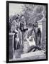 King Umberto I and Queen Margherita Visiting the Tomb of Garibaldi in Caprera April 23-null-Framed Giclee Print