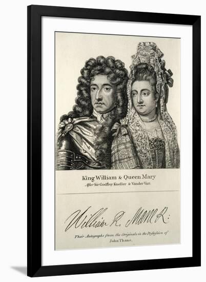 King William and Queen Mary Engraving-null-Framed Giclee Print