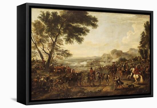 King William III and his Troops preparing for a Battle-Jan Wyck-Framed Stretched Canvas