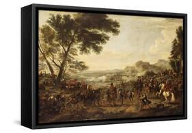 King William III and his Troops preparing for a Battle-Jan Wyck-Framed Stretched Canvas