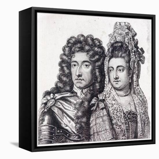 King William III and Queen Mary II of England-null-Framed Stretched Canvas