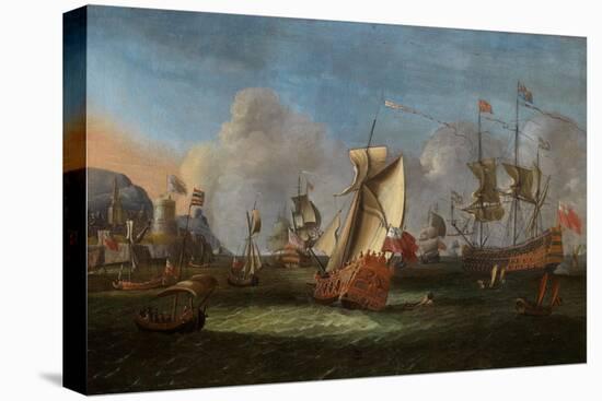 King William III Off the Coast of Ireland, June 1690-Willem van der Hagen-Stretched Canvas