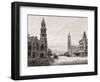 King William Street, Adelaide, C.1880, from 'Australian Pictures' by Howard Willoughby, Published…-null-Framed Giclee Print