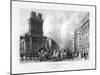 King William Street and St Mary Woolnoth, London, 19th Century-J Woods-Mounted Giclee Print