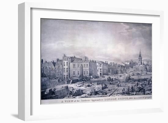 King William Street, London, 1830-George Scharf-Framed Giclee Print