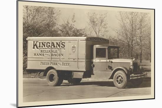 Kingan's Meat Truck-null-Mounted Art Print